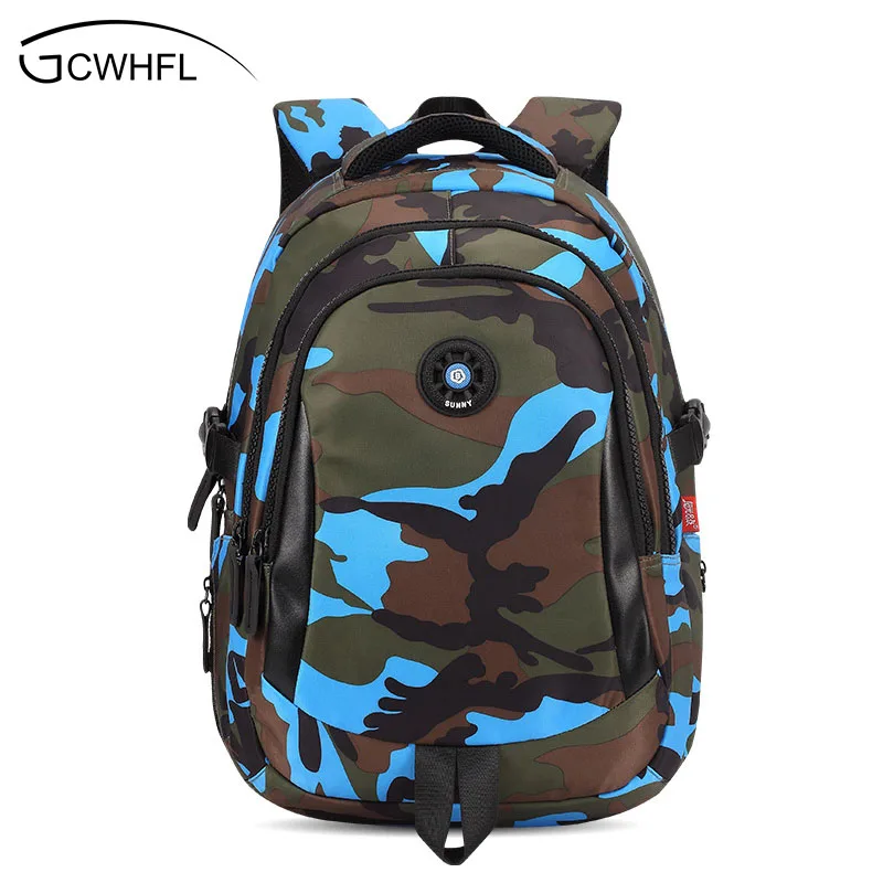 Top Brand Orthopedic Camouflage Children School font b Bags b font Backpack Mochila For Teenagers font
