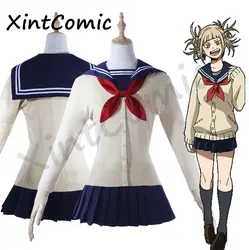 Аниме Мой герой Academia косплэй костюм Boku нет Academia Himiko Toga школьная форма для японской средней школы для женщин костюмы моряка с свитеры для