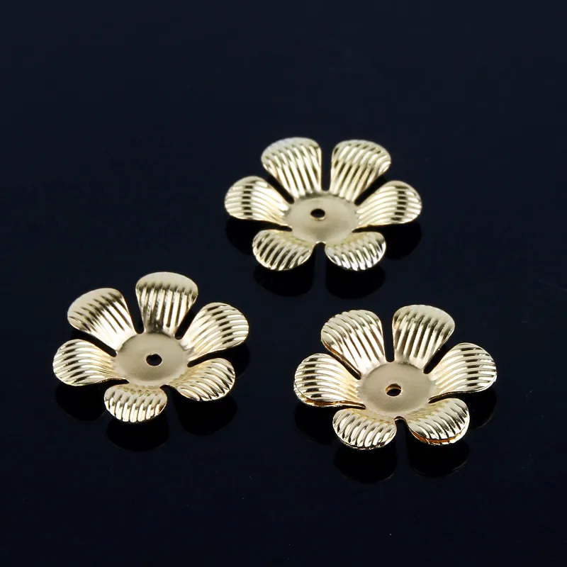 Buy 50Pcs Gold Filigree Wraps Flower Connectors Metal Decoration Crafts