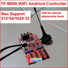 Tf-m6w беспроводной wi-fi из светодиодов платы управления, Поддержка 512 * 64, 2 hub08, 4hub12 порт, Один цвет, Двухцветный andriod из светодиодов платы управления