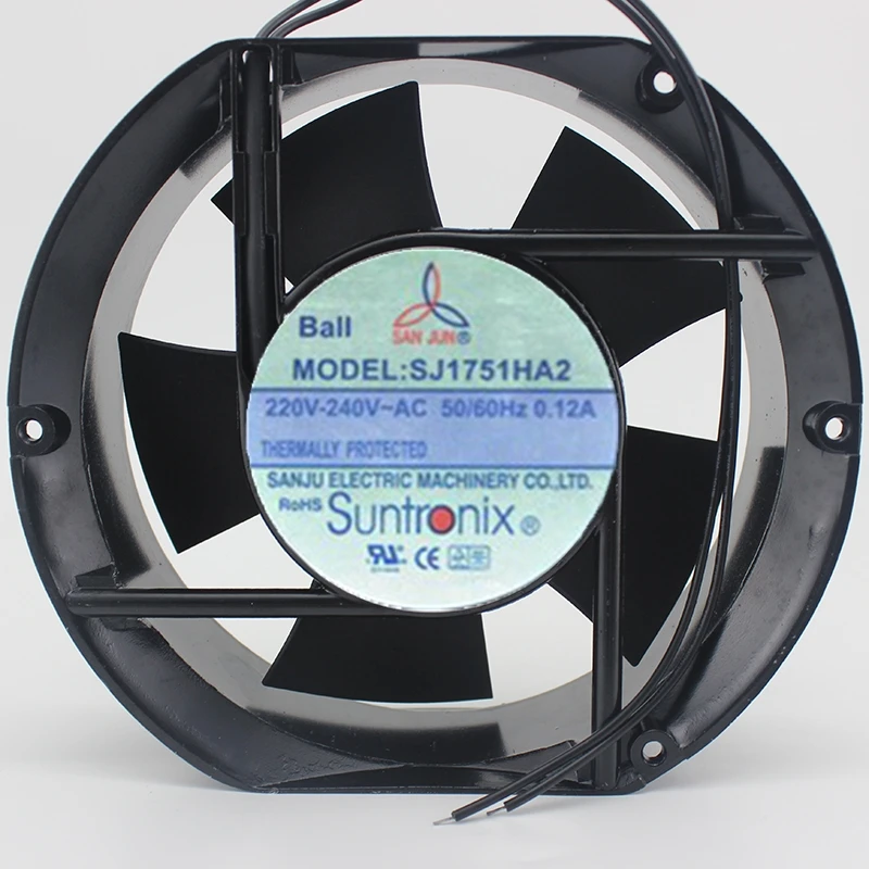 

Вентилятор с двумя шарикоподшипниками SJ1751HA2 AC220V, 172*150*51, алюминиевый каркас