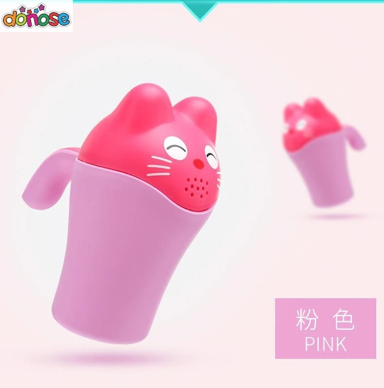 Cute Cartoon Baby Bath Caps Toddle Shampoo Cup Children Bathing Bailer Baby Shower Spoons Child Washing Hair Cup Kids Bath Tool