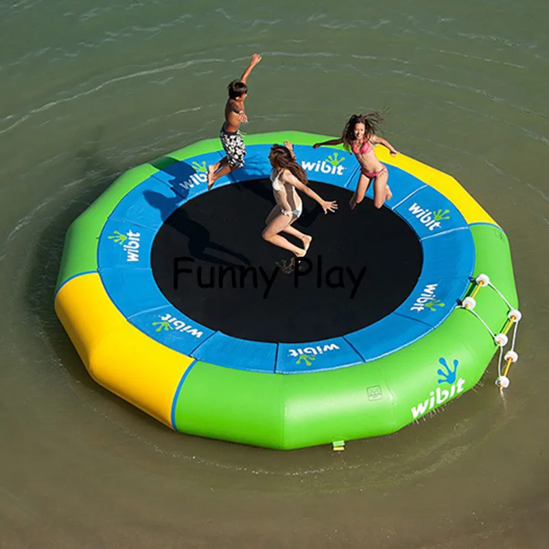 

Inflatable Aqua Trampoline Water Jumping Bed air bouncer inflatable bouncer floating water park platform