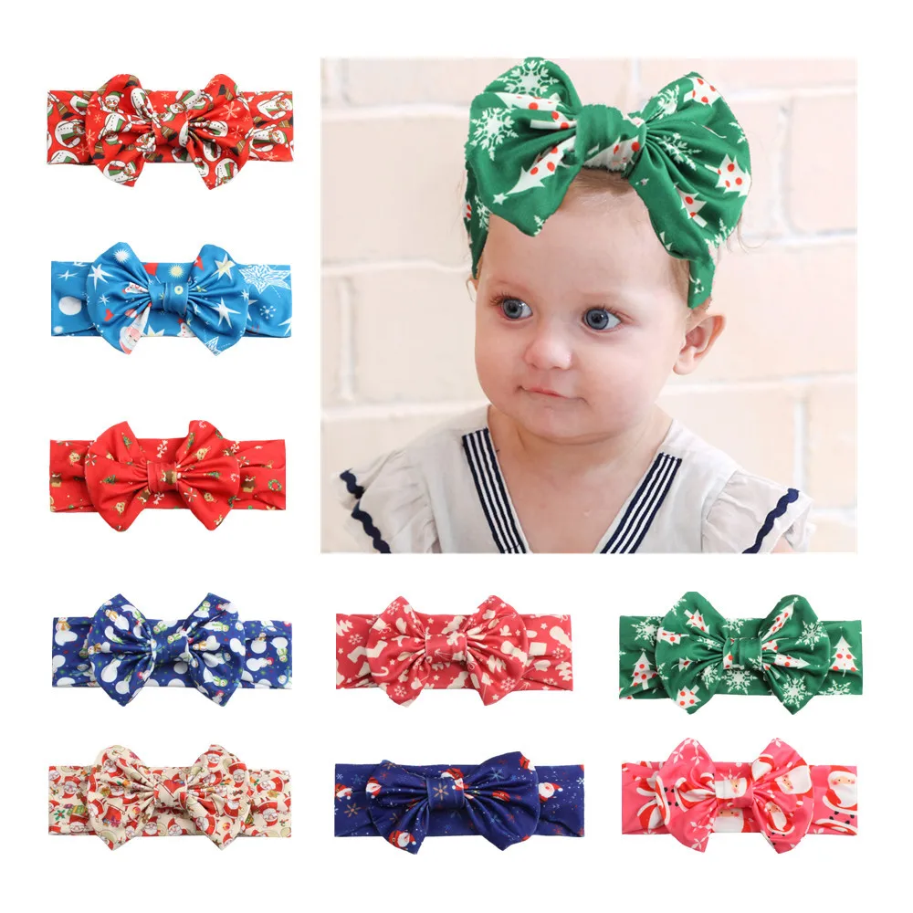 10pc 2017 New Wholesale Elastic Newborn Baby Girls bows Headband Knot