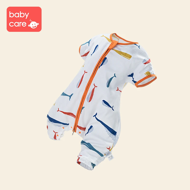 

Babycare Soft baby sleeping bag summer constant temperature single layer cotton integrated split leg anti-kick baby sleeping bag