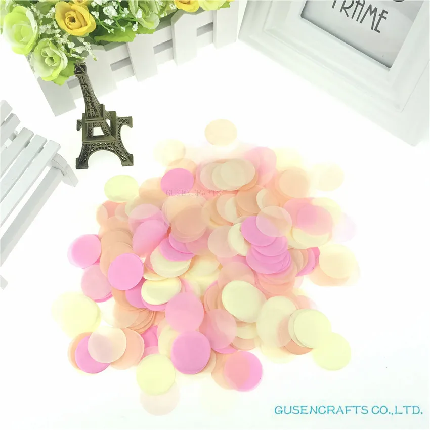 

1bag 15g 2.5cm Round Sprinkles Tissue Paper Confetti Event Wedding Birthday Party Table Transparent Clear Balloon Decorations