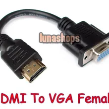 LN002152 HDMI мужчина к VGA D-SUB 15 контактов Женский видео AV Кабель-адаптер для Набор для HDTV-top box