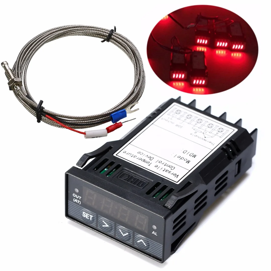 1pc Controller Black Plastic XMT7100 1/32DIN Digital F/C PID Temperature Controller With K Thermocouple For Industrial Equipment