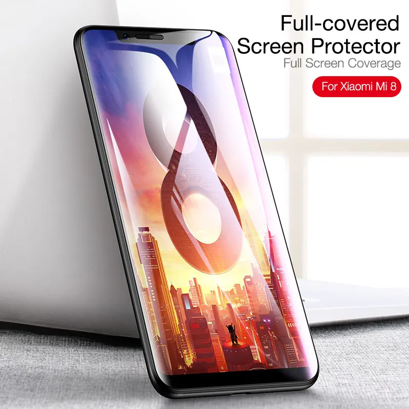 Закаленное стекло Cafele с полным покрытием для Xiaomi 8 10 HD прозрачное твердость 9H