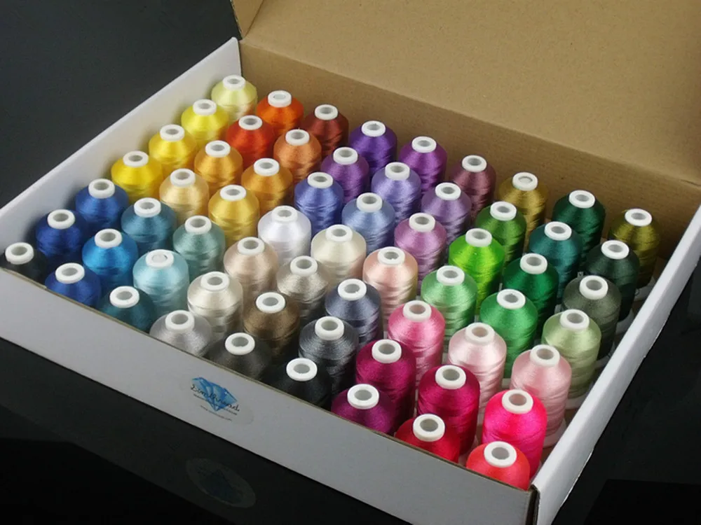 

Brother Colors Series Computer Machine Embroidery Thread Filament, 1000m*63 Bright colors Strong Strength, Eco-Friendly