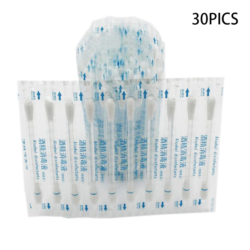 30Pcs Set Disposable Medical Alcohol Stick Disinfected Cotton Swab Emaergency Care Sanitary 4