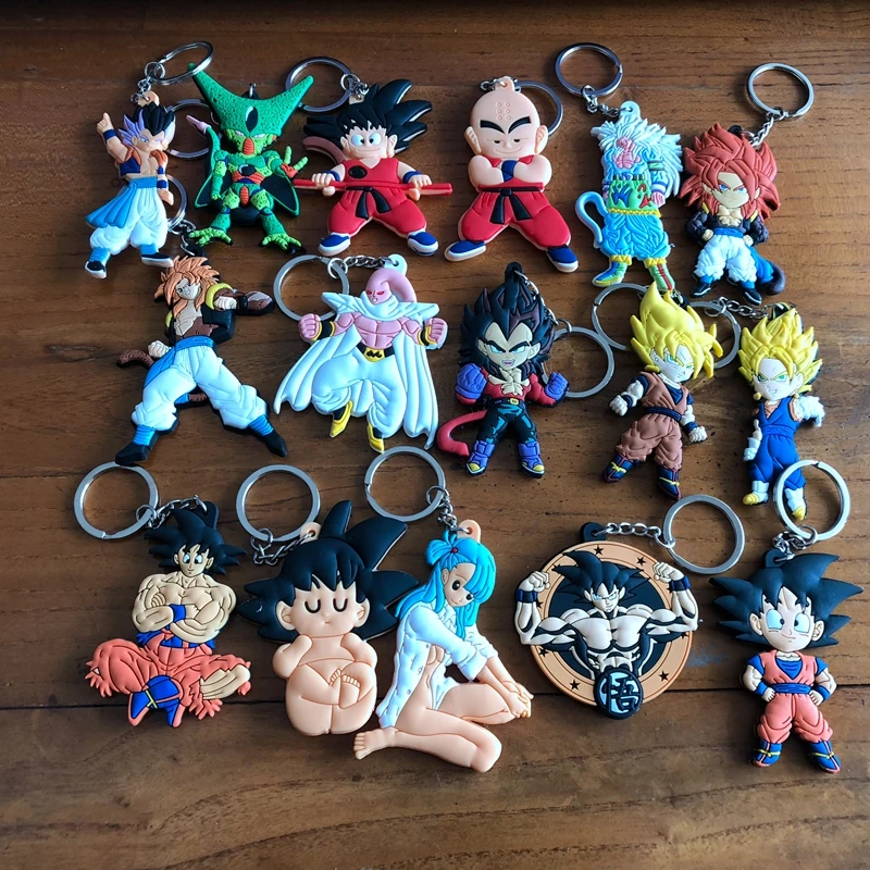 Dragon Ball Z Son Goku, супер ПВХ детали, рисунок, милый кулон, украшение, унисекс, сумка, цепочка, подвески, брелок для ключей