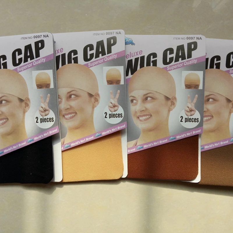 16pcs/Lot NEW Deluxe Dream Beige Wig Cap Stretchable Elastic Hair Net Snood Wig Cap Hairnet Nude Hair Mesh