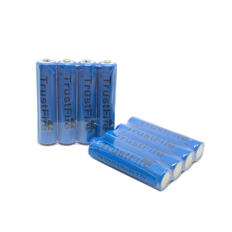 TrustFire TR10440 10440 AAA 3,7 V 600mAh литиевая батарея, перезаряжаемые батареи для Светодиодный фонарь, игрушки с дистанционным управлением