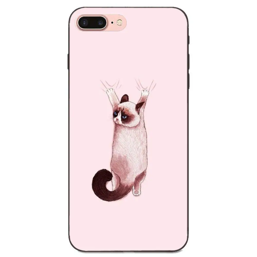 Мягкие сумки из ТПУ чехлы забавные сиамские кошки Pet для Galaxy C5 C7 J1 J2 J3 J330 J5 J6 J7 J730 2017