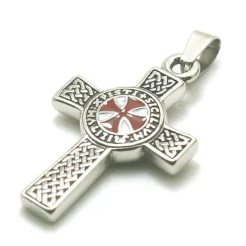 

Men Boy 316L Stainless Steel Newest Cross Knights Templar Classic Pendant