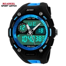 Hommes Sport Montres Hommes Électronique À Quartz Montre-Bracelet Relogio Numérique Analogique Alarme Militaire Montres Led 50 m Étanche Choc Montre