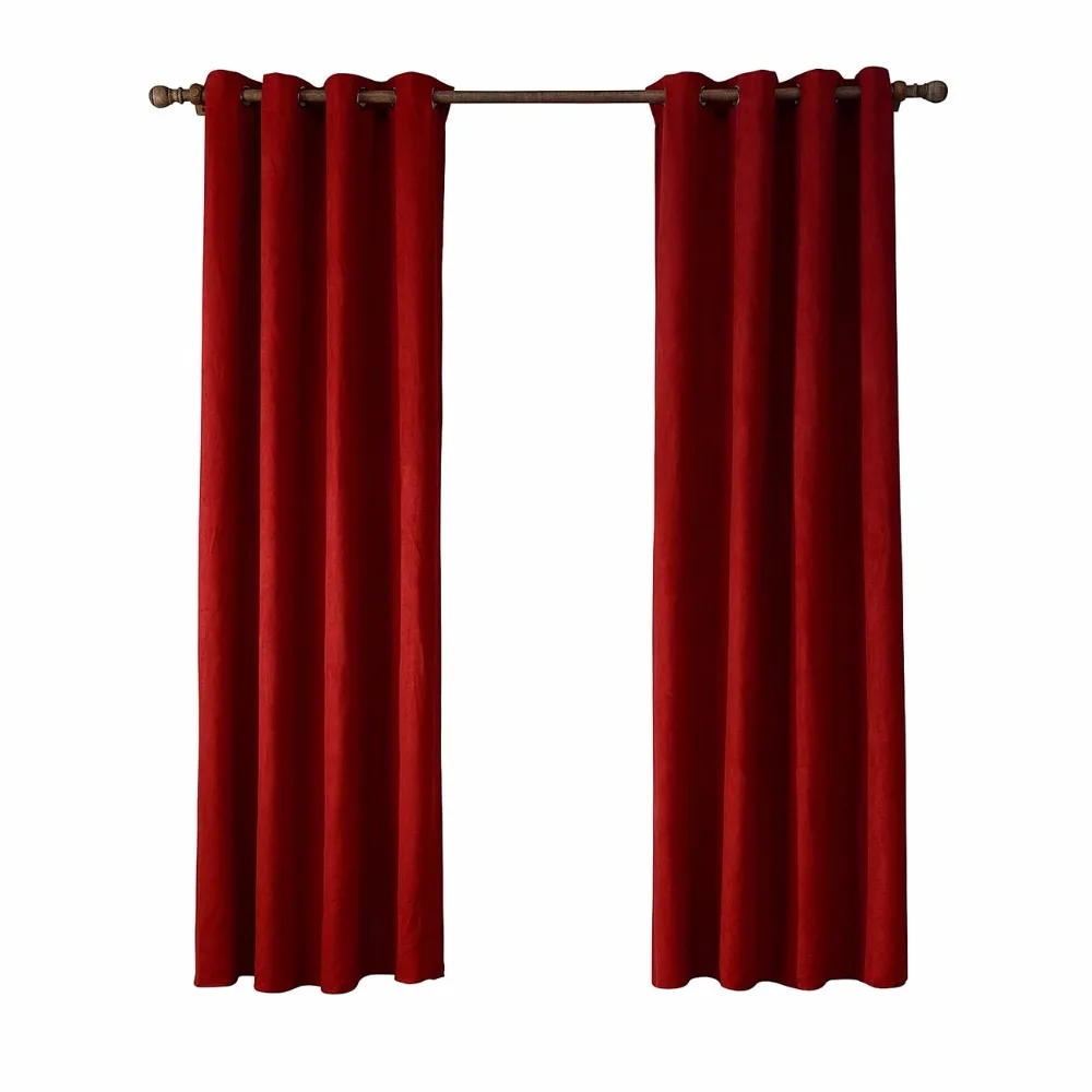 green curtains