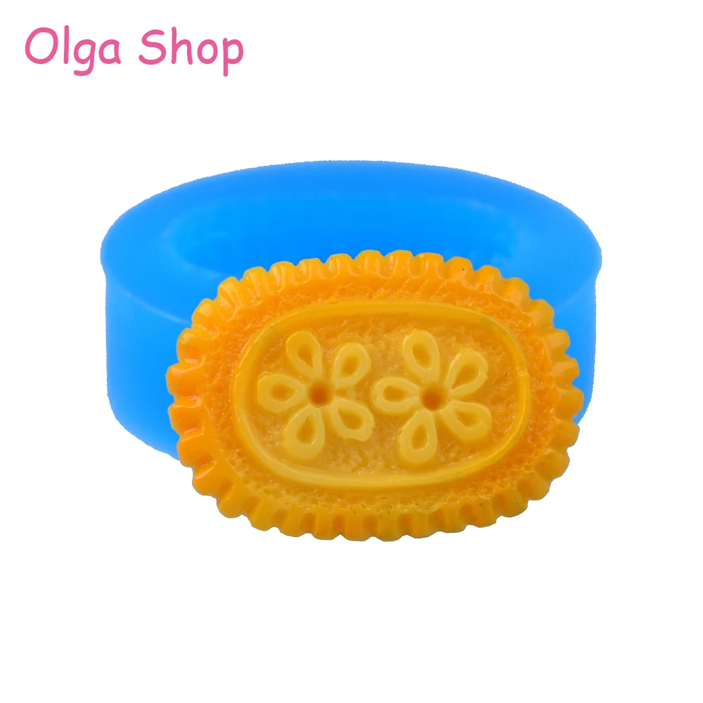 

QYL120 27.5mm Flower Butter Cookie Silicone Mold - Dessert Fondant Sugarcraft Candy Chocolate Resin Handmade Polymer Clay Mould