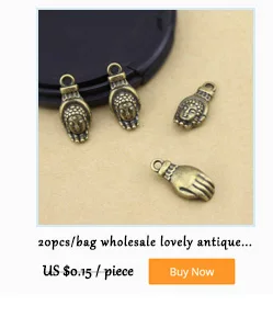 DIY Supplies for Jewelry Making 20pcsbag 13x15mm Fatima Hand Charms Antique Silver Antique Gold Mini Hole Bead Fittings