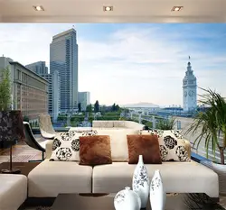 3D настенная Фреска современный городской пейзаж на заказ фото настенная бумага спальня стены пространство расширение балкон вид дома