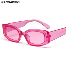 Kachawoo, женские прямоугольные солнцезащитные очки, прозрачные, розовые, синие, яркие цвета, для путешествий, солнцезащитные очки, для девушек,, модные, женские, подарок
