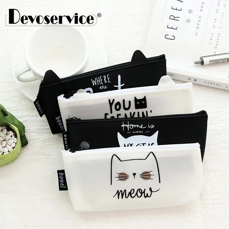 1Pc Kawaii Cute Cat Pen font b Bag b font Pencil font b Bag b font