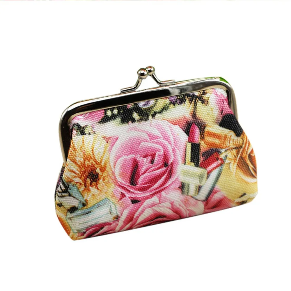 

Hot sale coin purse Women Lady Retro Vintage Rose Flower Wallet Hasp Purse Clutch Small Purse Carteira Feminina