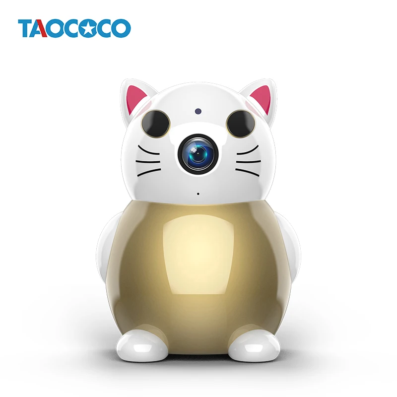 

TAOCOCO Lucky Cat Baby Monitor Night Vision Home Security IP Camera Surveillance Camera Wireless WiFi CCTV Camera 720P IP Camera