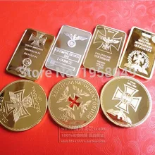 Набор для коллекции немецких монет WW2! позолоченных 7 шт.