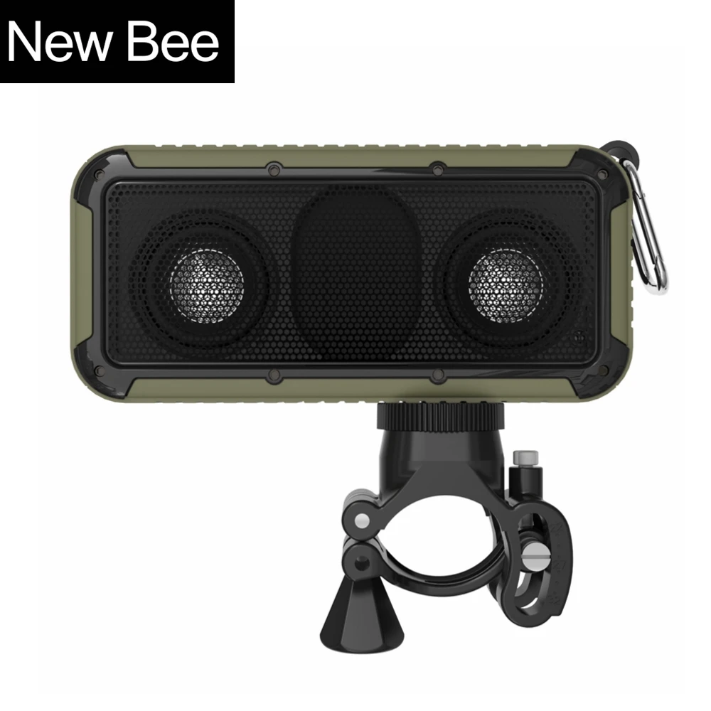 New Bee Outdoor Portable Waterproof Wireless Bluetooth Speaker with Microphone 3 5 Jack NFC Bicycle Mount