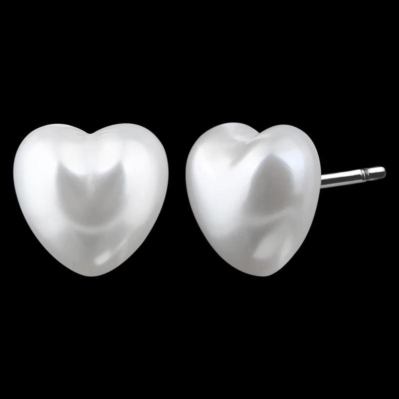 CHUKUI Oorbellen Korean Fashion Heart Pearl Earrings Imitation Pearl Stud Earrings Stainless Steel Jewelry Gifts For Women Girls (2)