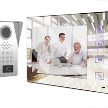 XinSiLu последняя модель " полноцветный ЖК-дисплей зеркальный экран видео телефон двери для виллы домашней автоматизации Интерком охранника дверной звонок 1V1