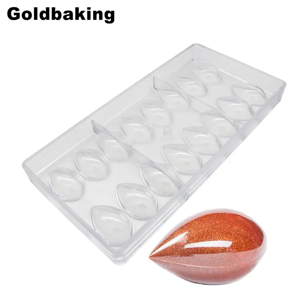 Lotus Chocolate Mould Olive Shaped Polycarbonate Chocolate Mold 3D Candy Mold
