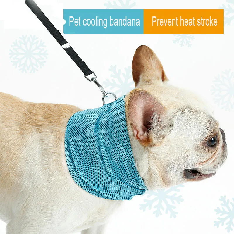 MySudui, мягкий охлаждающий ошейник для собак, шарф, быстросохнущая ледяная собака, охлаждающая бандана, полотенце, дышащий, летний, для улицы, солнечный ход, бульдог, Франсис