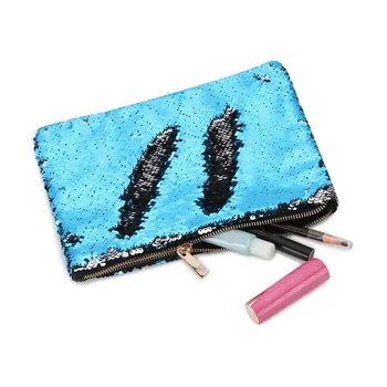 

Women Mermaid Sequins Cosmetic Bag Large Capacity Handbag Evening Envelope BlingBling Bags Pouch New