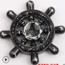 Взрывной черный воин крутой винтажный руль пиратский корабль руль Finger Spinner Спиннер и фиджет игрушка Adu
