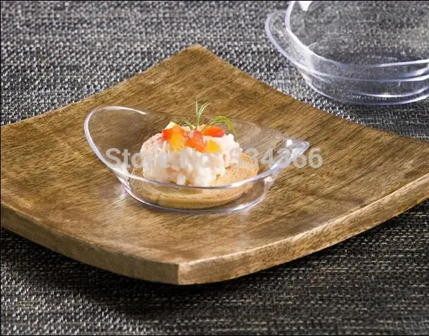 100pcs/Lot Disposable Plastic Mini Cake Tasting Dish Dessert Plate Small Fit Festival Wedding | Дом и сад
