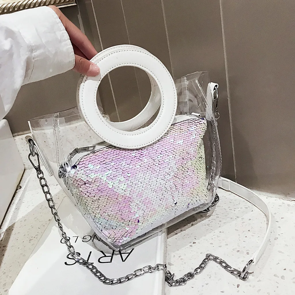 Сумки для женщин модные женские блестки кожа Водонепроницаемая пляжная сумка сумки через плечо для женщин bolsa feminina