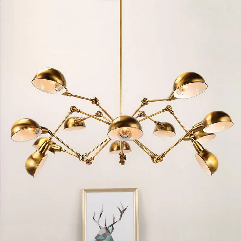 

6 /12 Heads Industrial Vintage Loft Wrought Iron Spider Pendant Light Foyer Coffee Shop Light Fixtures Free Shipping