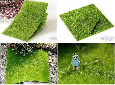 

2pcs Garden DIY Mushroom Craft Pot Fairy Dollhouse Fake Moss Lawn for Miniature