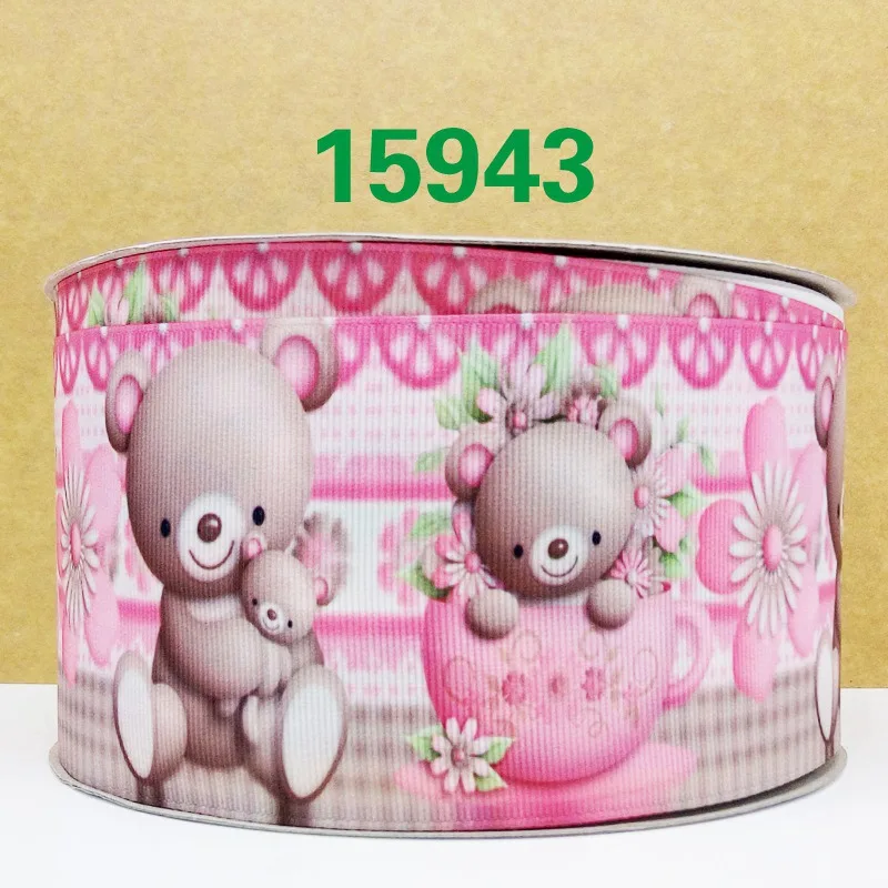 50 ярдов мультфильм напечатанный grosgrain ленты 17190 - Цвет: 15943