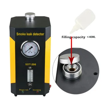 

Car Smoke Leak Detecto SDT-206r Diagnostic Tool of Pipe Systems including EVAP for All Vehicle Auto Leakage Locator