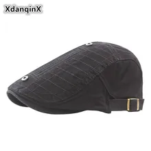SILOQIN хлопок береты для Для женщин Новые Летние британский стиль Для мужчин козырек шляпа регулируемая головка Размеры бренд шапки для Для мужчин и для женщин