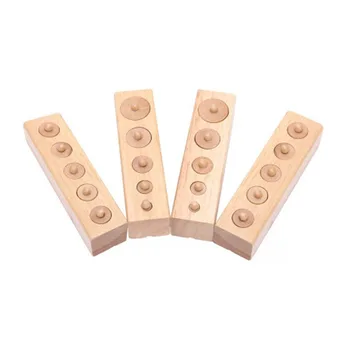 

Montessori Educational wooden toy cylinder socket