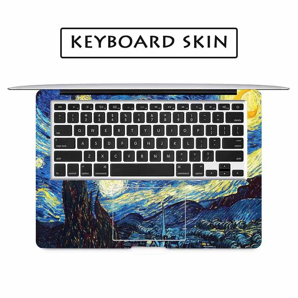 Под Ван Гогом звездное небо полное покрытие кожи для MacBook Наклейка Air Pro retina 11 12 13 15 дюймов защитный Mi Mac ноутбука Наклейка