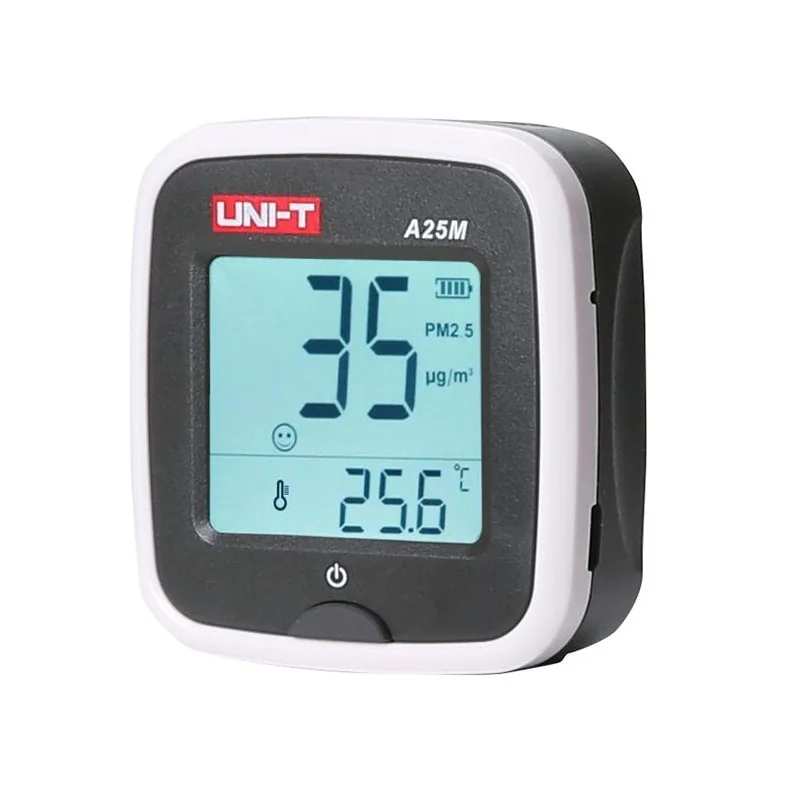 

UNI-T A25M PM2.5 Testers Air Quility Measurement 0~500ug Cubic meters Auto Range Overload Indicate Input Battery