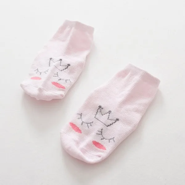 Мягкие носки для малышей милые Нескользящие носки из хлопчатобумажной ткани на каждый день, носки для малышей От 0 до 4 лет QL - Цвет: Pink 0 to 2 year