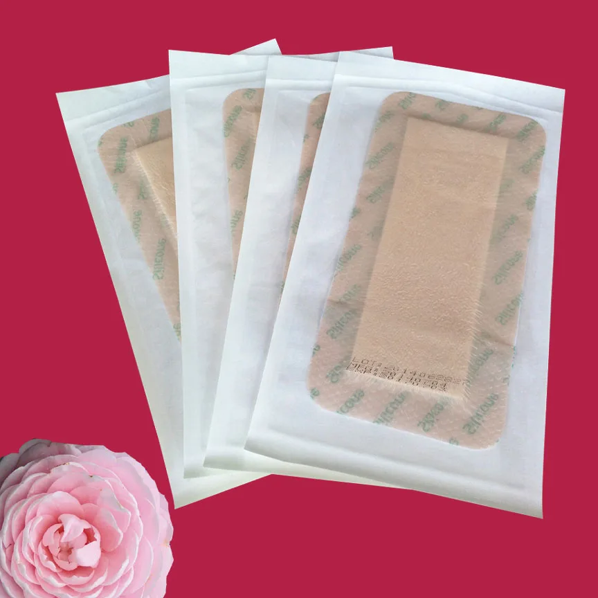 

1pcs 10*20(6*16)cm medical silicone gel foam dressing silicone pad Anti-pressure acne wound paste exudate absorption acne paste