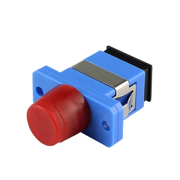

50pcs/lot FC-SC Hybrid Singlemode Simplex Plastic Fiber Optic Adapter FC SC /UPC with Flange
